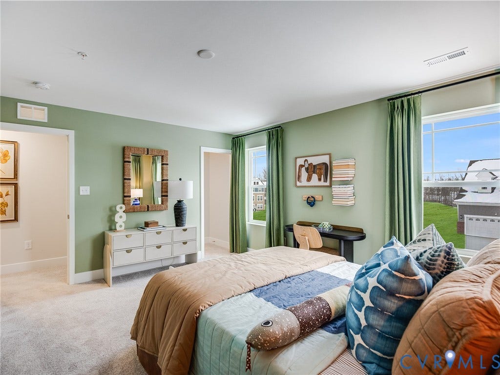 3712 Larimar Lane, Everstone, Richmond, VA 23222 Carpeted flooring, recessed lighting, and multiple windows