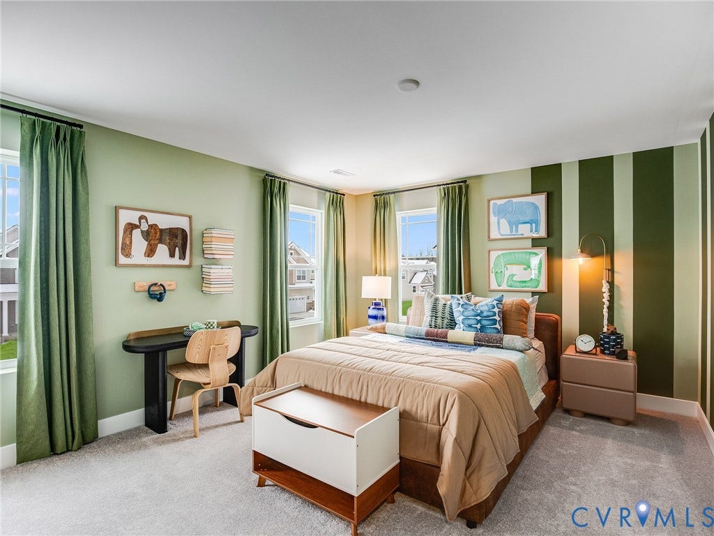 3712 Larimar Lane, Everstone, Richmond, VA 23222 Light gray carpeting, white trim, recessed lighting, and multiple windows