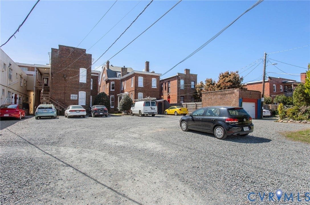 2604 Grove, #5, Richmond, VA 23220 Gravel parking area