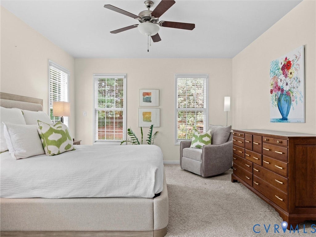 1663 Centerville Parke Lane, The Parke At Centerville, Manakin Sabot, VA 23103 Textured carpeting and neutral wall tones create a serene atmosphere