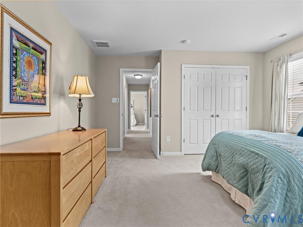 1663 Centerville Parke Lane, The Parke At Centerville, Manakin Sabot, VA 23103 Plush carpet flooring, recessed lighting, and a white six-panel closet door
