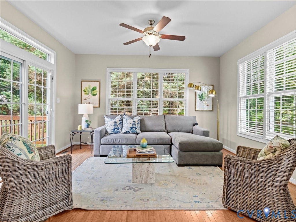 1663 Centerville Parke Lane, The Parke At Centerville, Manakin Sabot, VA 23103 Hardwood flooring, recessed lighting, and a ceiling fan with light fixture