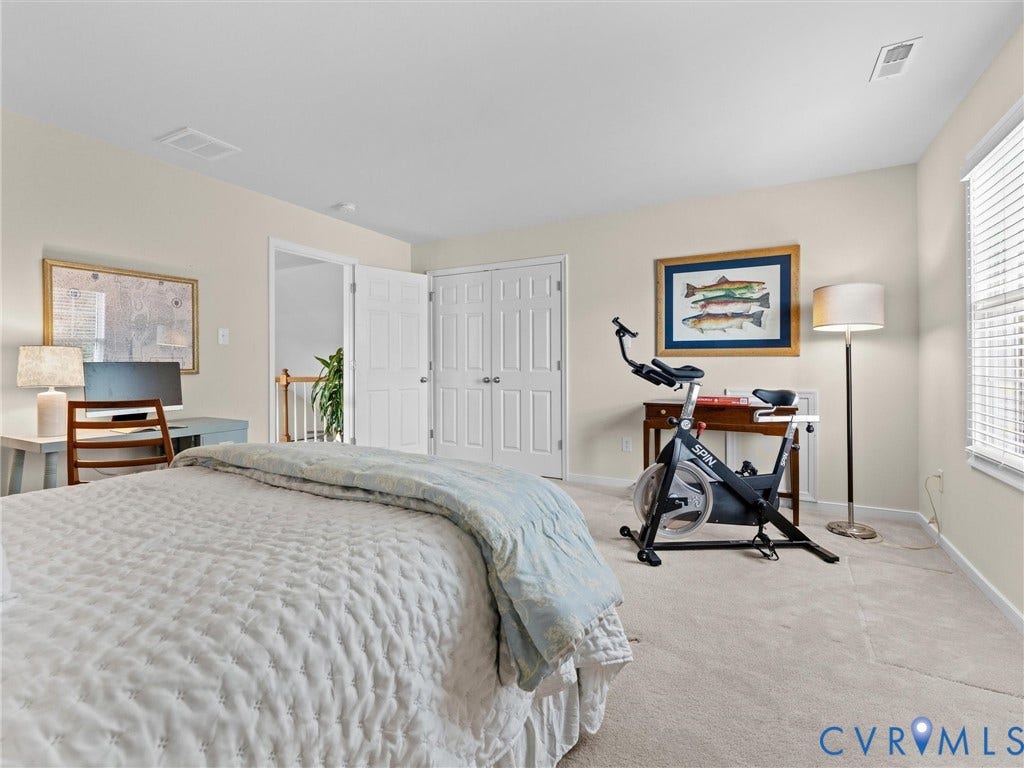 1663 Centerville Parke Lane, The Parke At Centerville, Manakin Sabot, VA 23103 Neutral-toned walls, light-colored carpeting, white trim, and a window with blinds