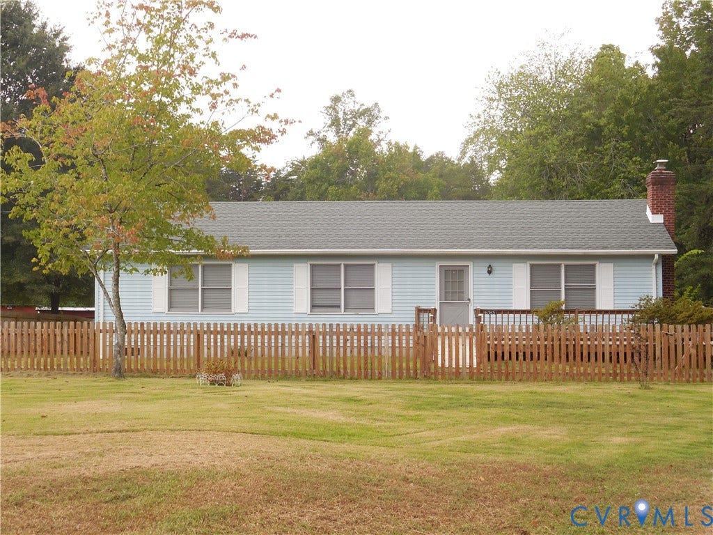 6185 Parrish Road, Louisa, VA 23093 Light blue siding with white window shutters