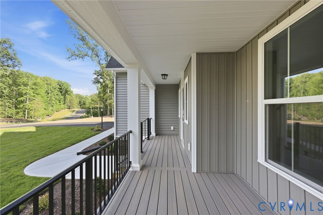 4636 Chesler Drive, Broadmoor West, Moseley, VA 23120 porch Photos are representative of the home plan and may not reflect the features or finishes of this specific home.