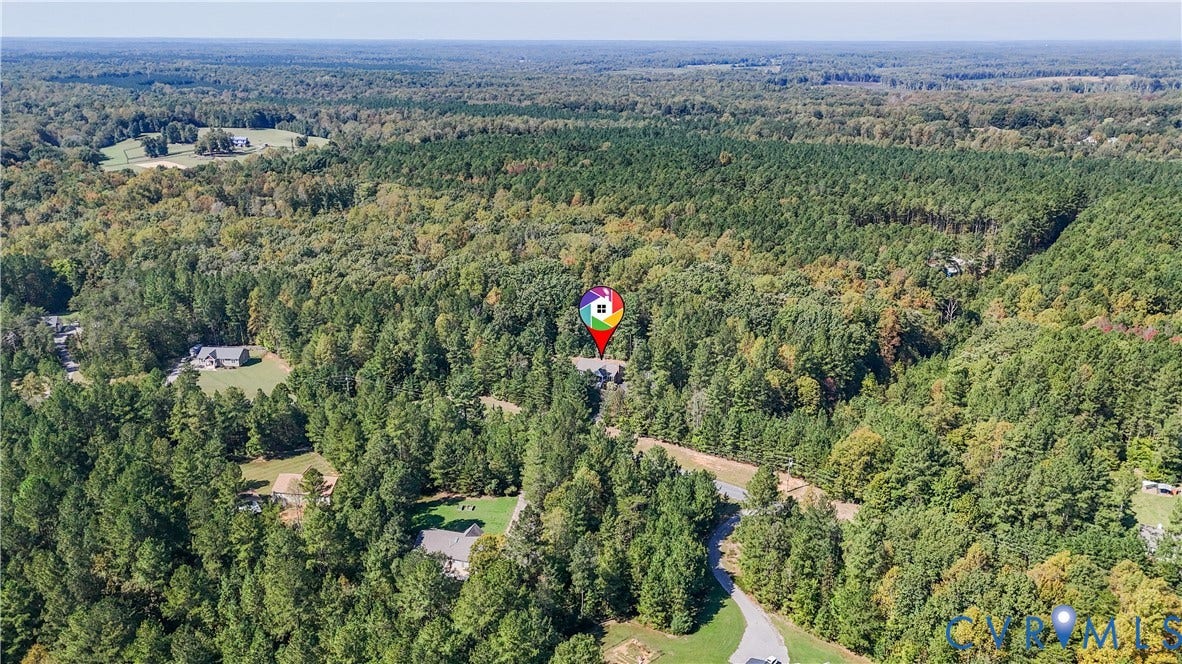 700 Manchester Road, Louisa, VA 23024 Expansive wooded landscape with scattered residential properties