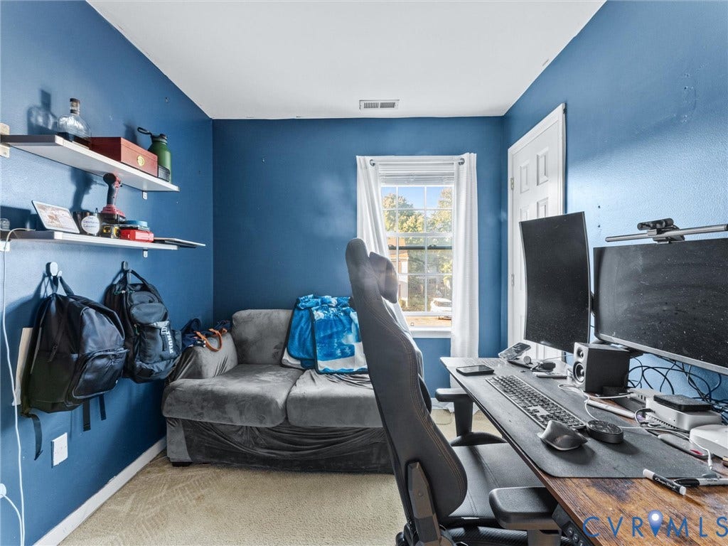 6507 Fairpines Road, North Chesterfield, VA 23234 Office space with built-in shelving for organized storage