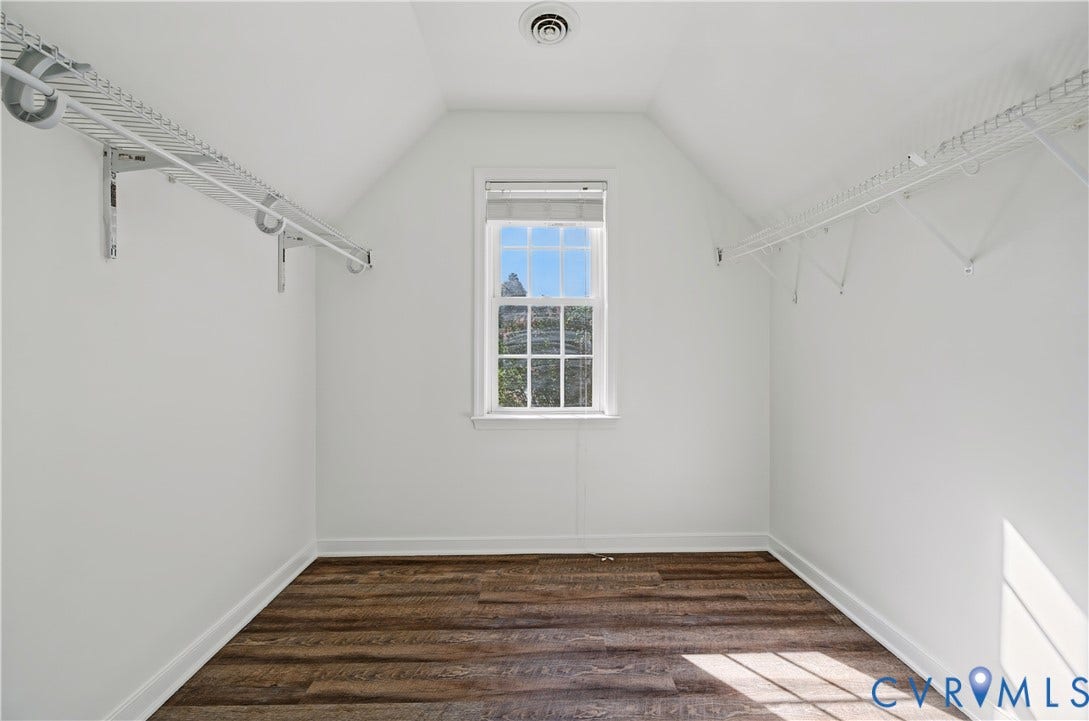 15724 Winding Ash Drive, Chesterfield, VA 23832 Wood-finish flooring, white walls, double-hung window, and built-in closet shelving