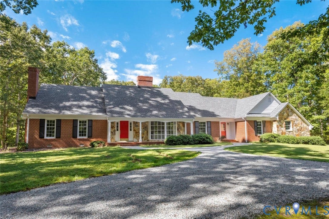 Brick exterior with stone accents