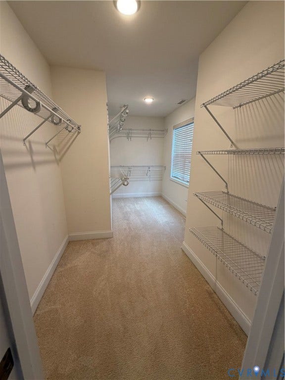 12146 Elnora Lane, Glen Allen, VA 23059 Carpeted flooring, recessed lighting, wire shelving, and a window with blinds