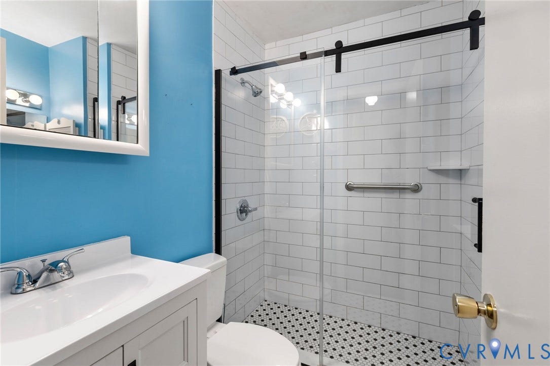 505 N Hamilton Street, #F, Richmond, VA 23221 White vanity with integrated sink