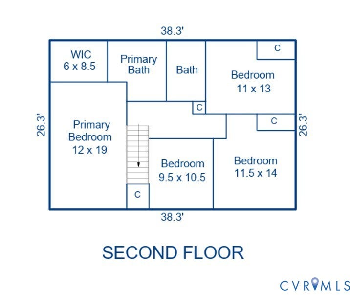 4706 Jacobs Glenn Drive, North Chesterfield, VA 23236 Well-designed second floor with good closet space