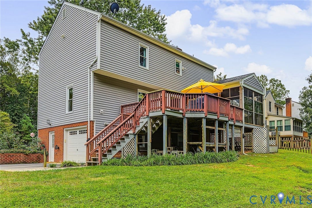 4706 Jacobs Glenn Drive, North Chesterfield, VA 23236 The oversized garage has space for a workshop and lots of storage
