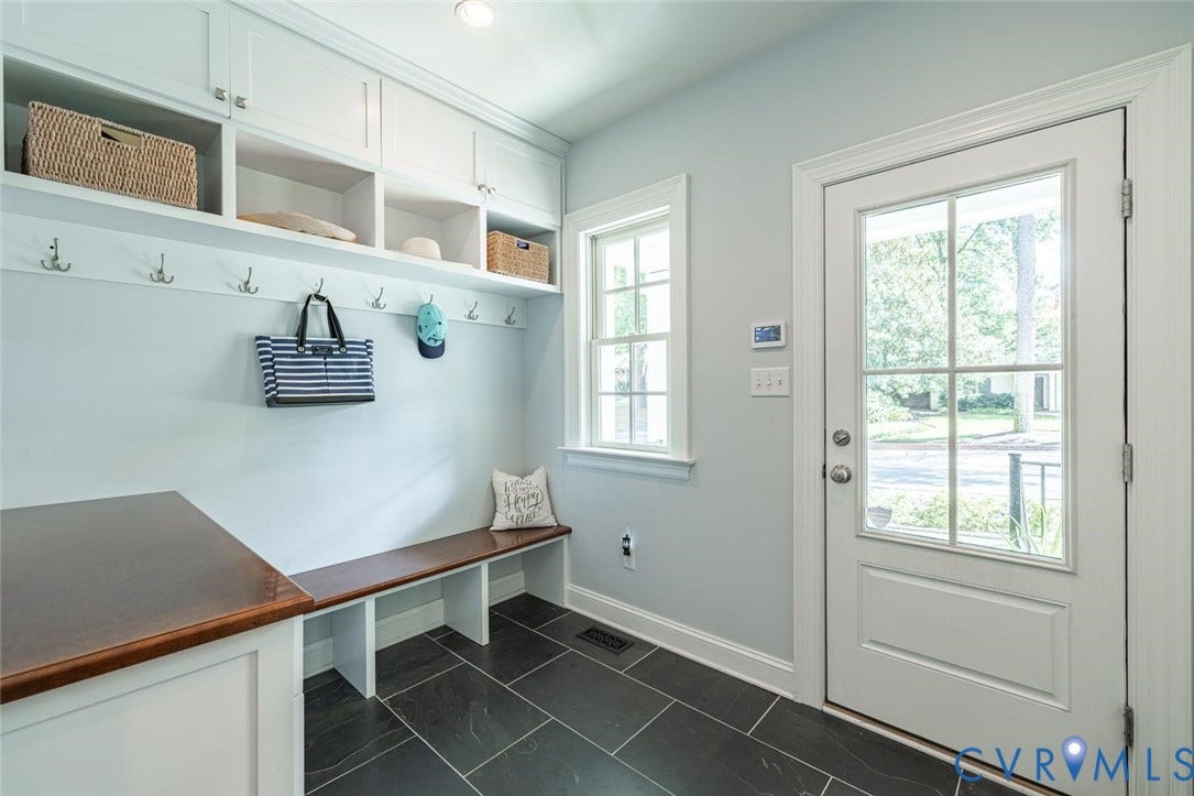 Side entry mudroom