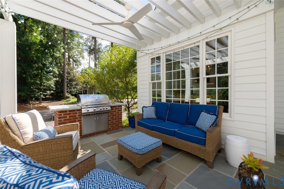 Bright kitchen window from the patio