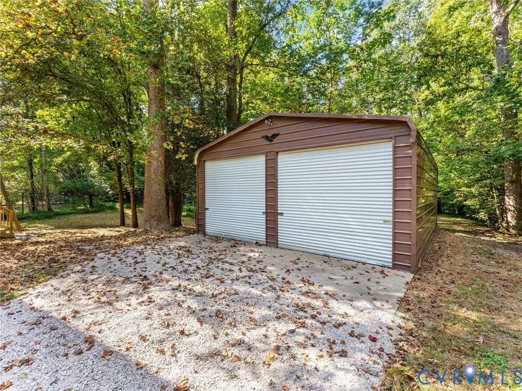 6518 Jessup Road, Richmond, VA 23234 Two-bay metal carport with a concrete slab foundation