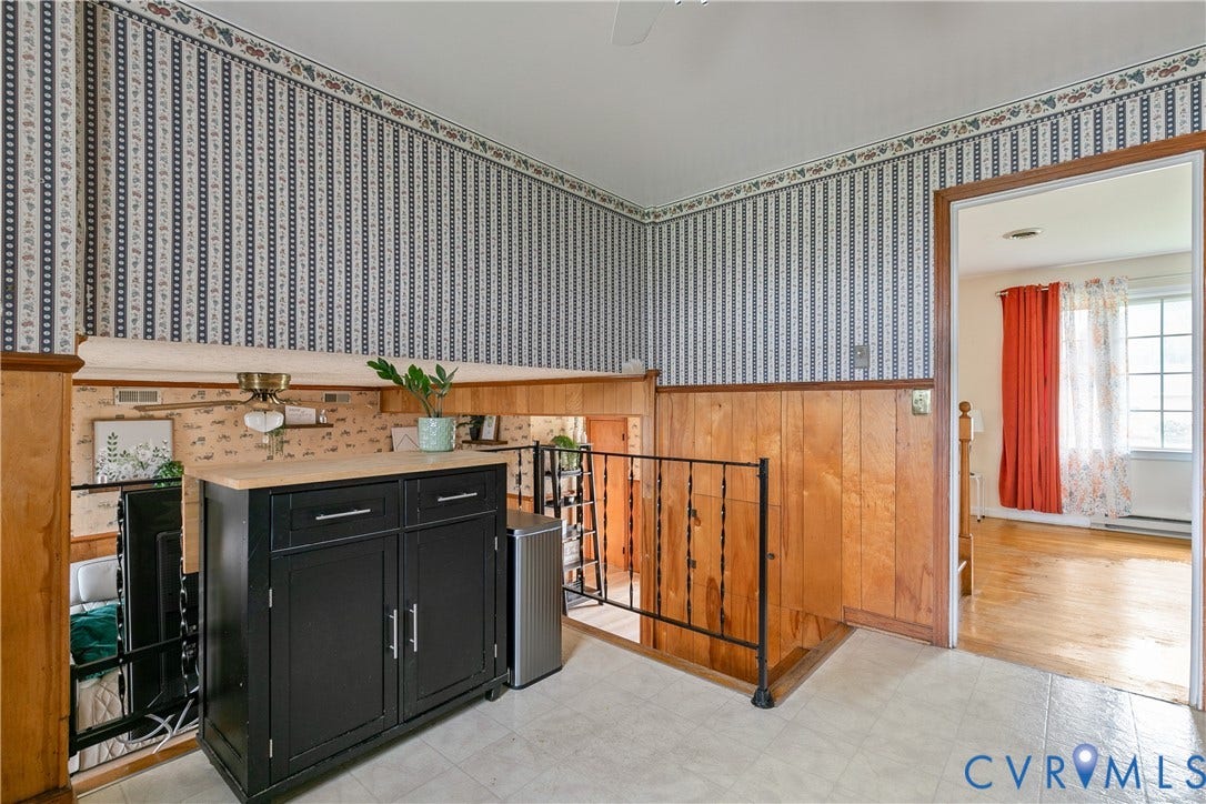 Kitchen open to family room and living room