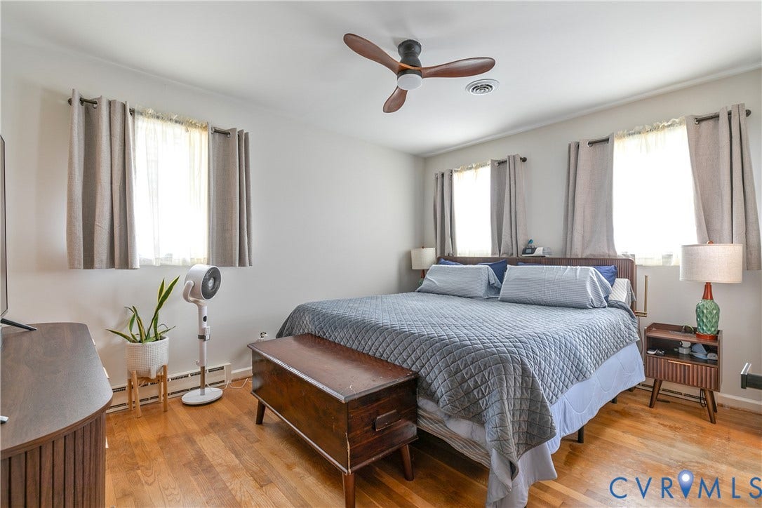 Primary bedroom with lots of closet space