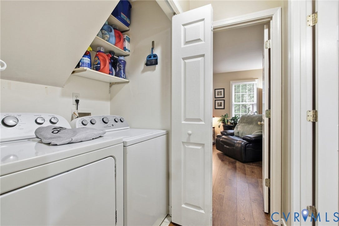10624 Hamlin Drive, Hamlin Estates, Chester, VA 23831 Dedicated laundry area with built-in shelving
