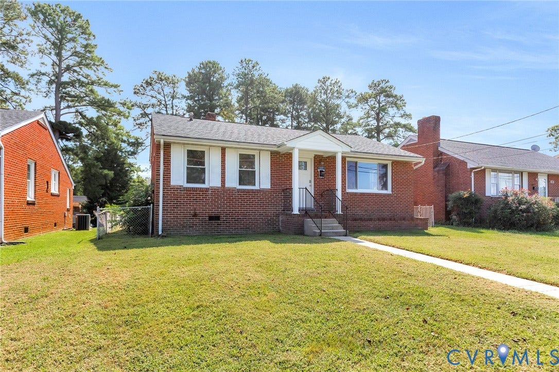 507 Walnut Avenue, Walnut Court, Colonial Heights, VA 23834 Brick exterior with white window shutters