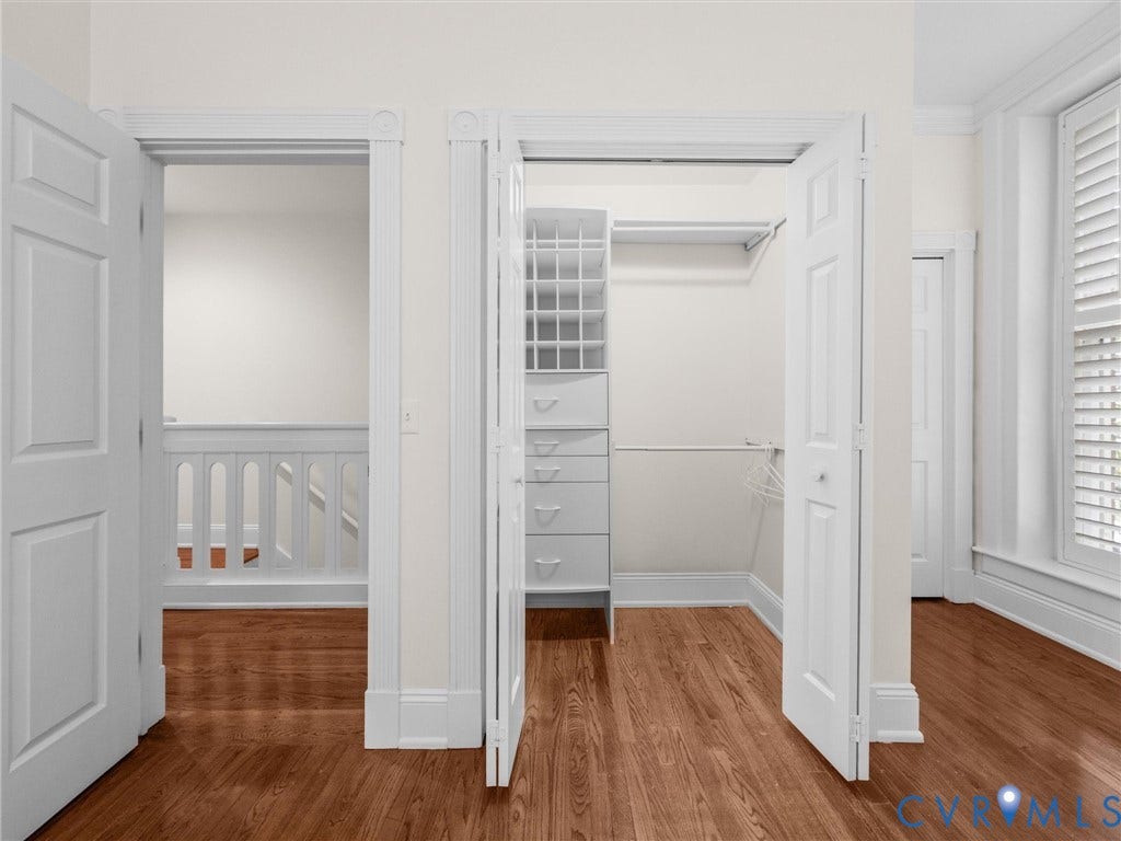 Wood-finish flooring throughout