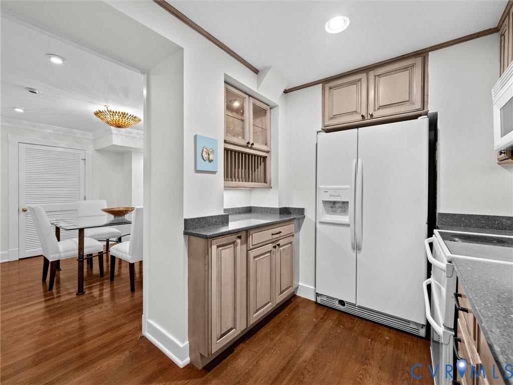 Wood-finish flooring throughout