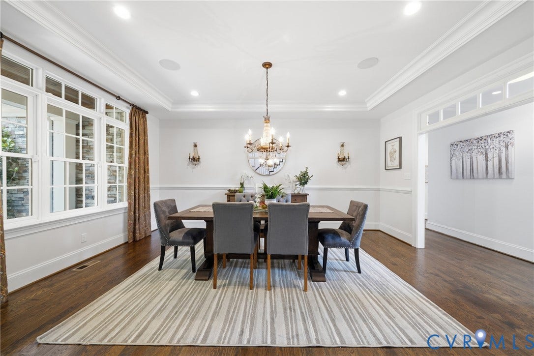 Elegant dining room designed for dinner parties, holiday meals, and memorable gatherings