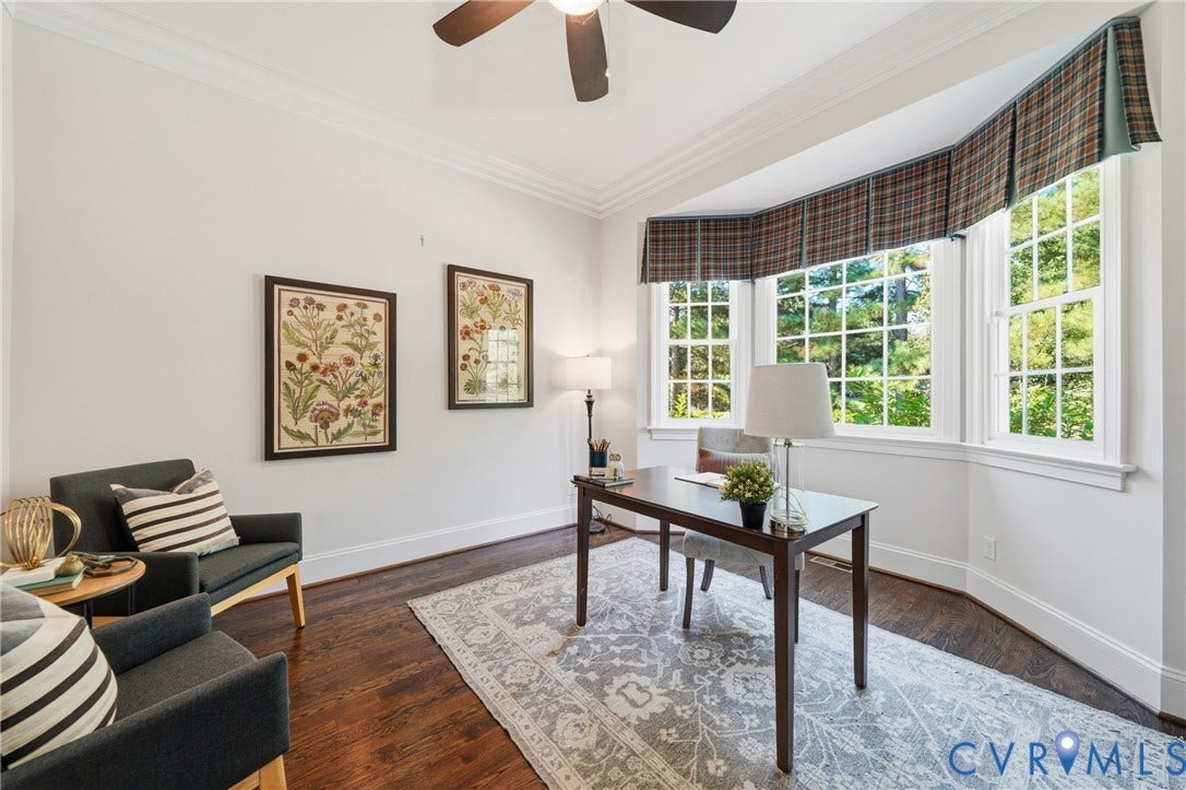 Flexible office space with abundant daylight and room to create a personalized work environment