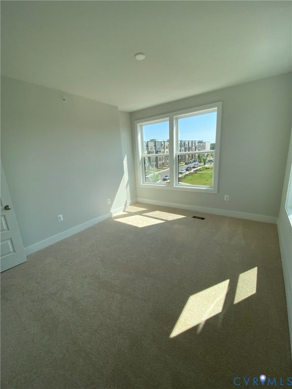 2701 St Elias Drive, #B, Richmond, VA 23294 Soft neutral carpeting, light gray wall paint, and recessed ceiling lighting