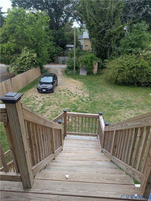 4202 Chamberlayne Avenue, Richmond, VA 23227 Wood deck with baluster railings and post cap lighting