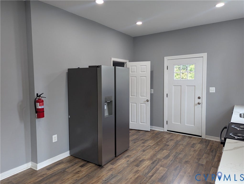 4202 Chamberlayne Avenue, Richmond, VA 23227 Wood-finish flooring, recessed lighting, and a paneled entry door with windowpanes