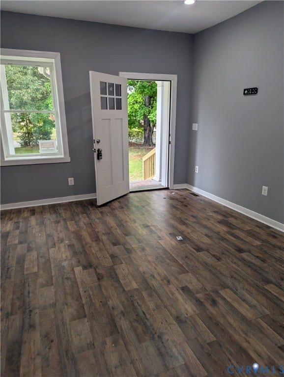 4202 Chamberlayne Avenue, Richmond, VA 23227 Wood-finish flooring, recessed ceiling lighting, light gray wall paint, and white trim