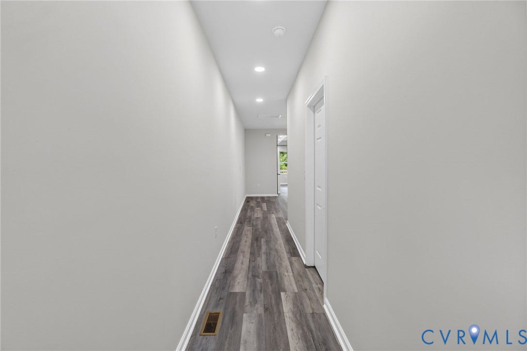1146 Willcox Street, Petersburg, VA 23803 Hallway featuring wood-finish flooring and recessed lighting