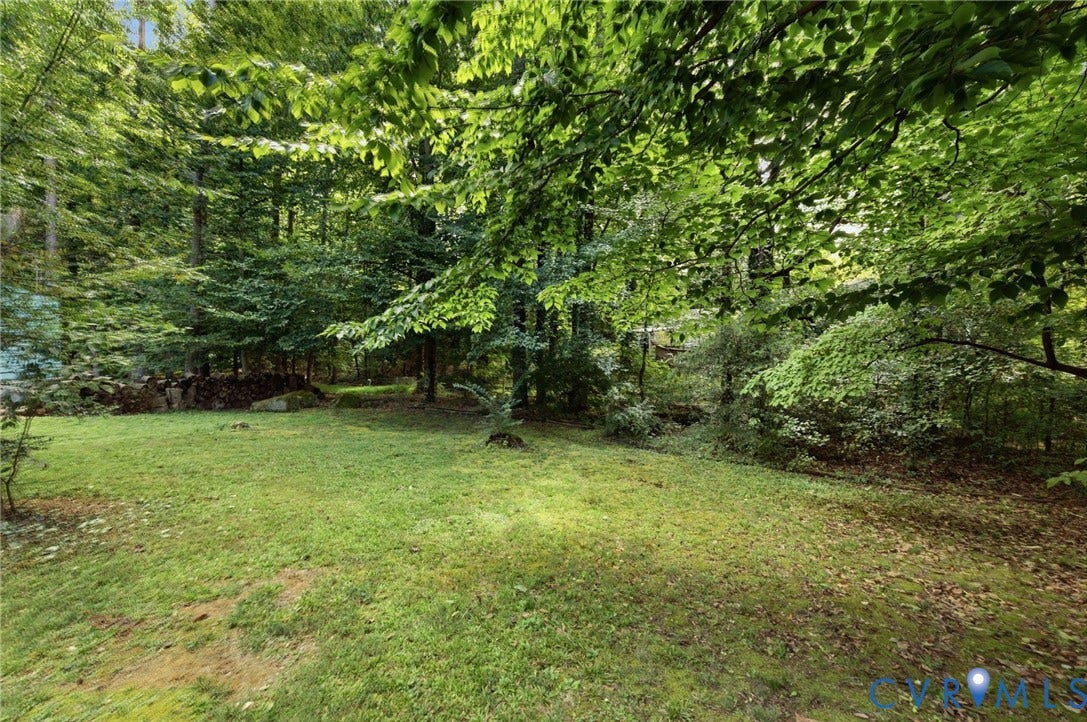 5571 Heatherhill Drive, Whale Rock, North Chesterfield, VA 23234 Expansive grassy area bordered by dense mature trees