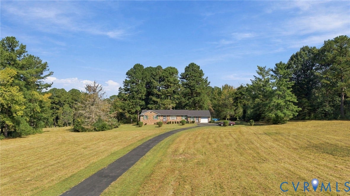 Long PAVED driveway! Front area perfect for hay, pasture, or just open space!