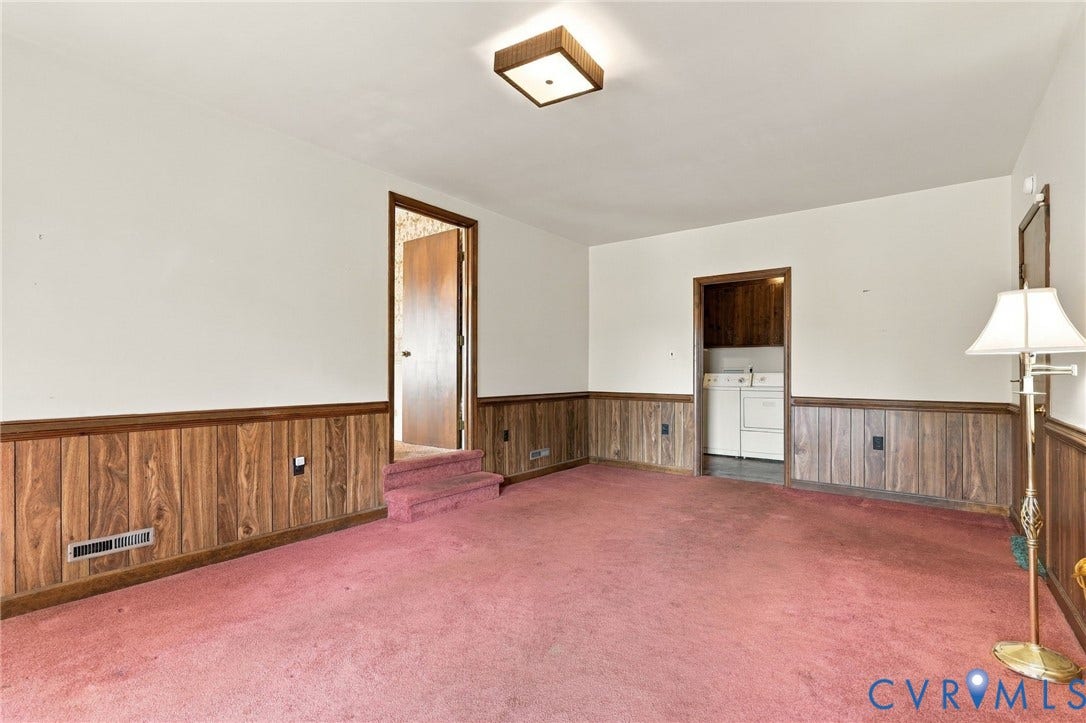 Rec Room with Laundry room in the back.