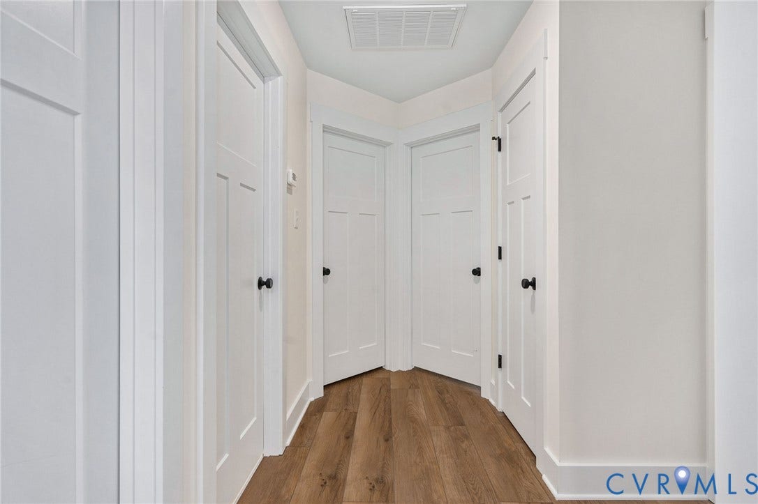 7605 Oster Drive, Chamberlayne Farms Area, Henrico, VA 23227 Hardwood-finish flooring with white trim