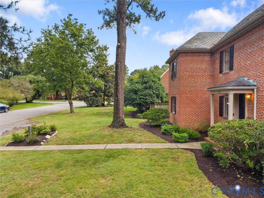 1113 E Durwood Crescent, Tuckahoe Area, Henrico, VA 23229 Brick exterior with dark shutters and a covered entry