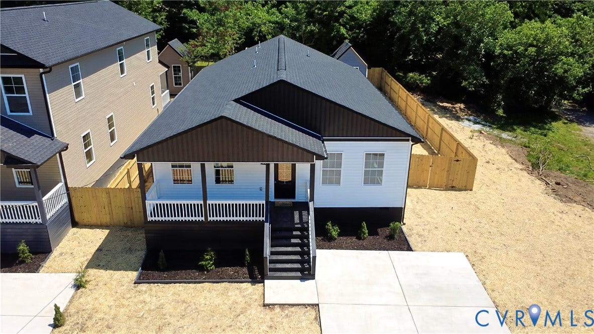 326 Mars Street, Petersburg, VA 23803 Contemporary exterior with white siding and dark trim