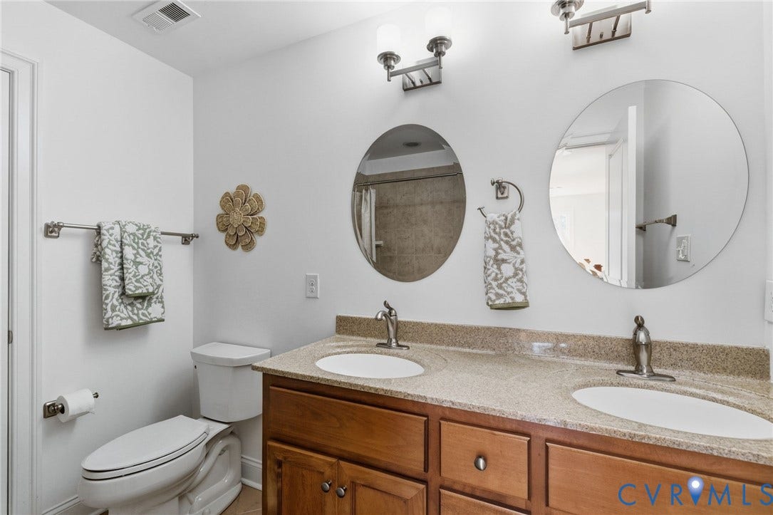 2nd Level Full Bathroom with Linen Closet