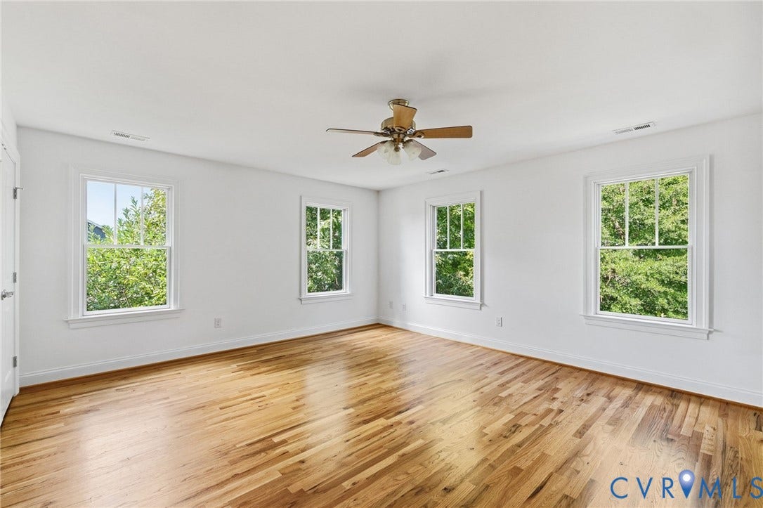 Huge 2nd Level Rear Bedroom with Double Closet