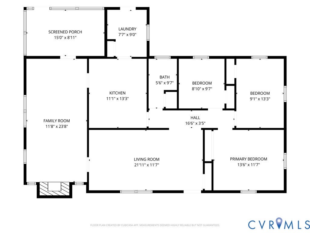 Layout of the rooms and sizes.