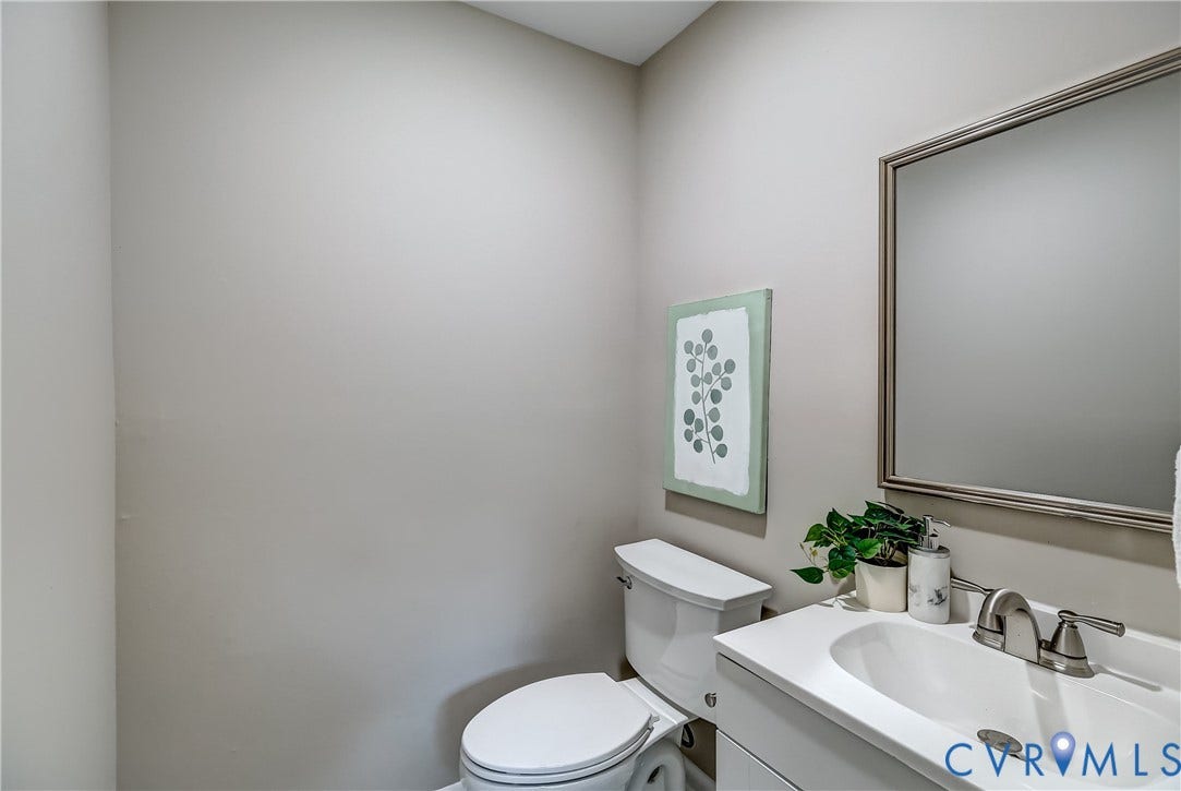 Powder room off kitchen!