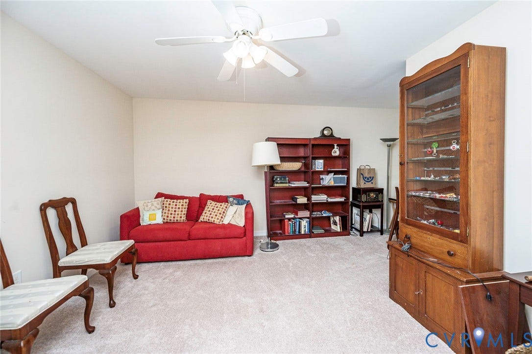 Upstairs expansive secondary bedroom with large walk-in closet