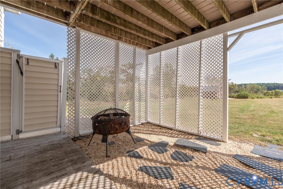 2164 Ocran Road, Ashley Cove, White Stone, VA 22578 Firepit area