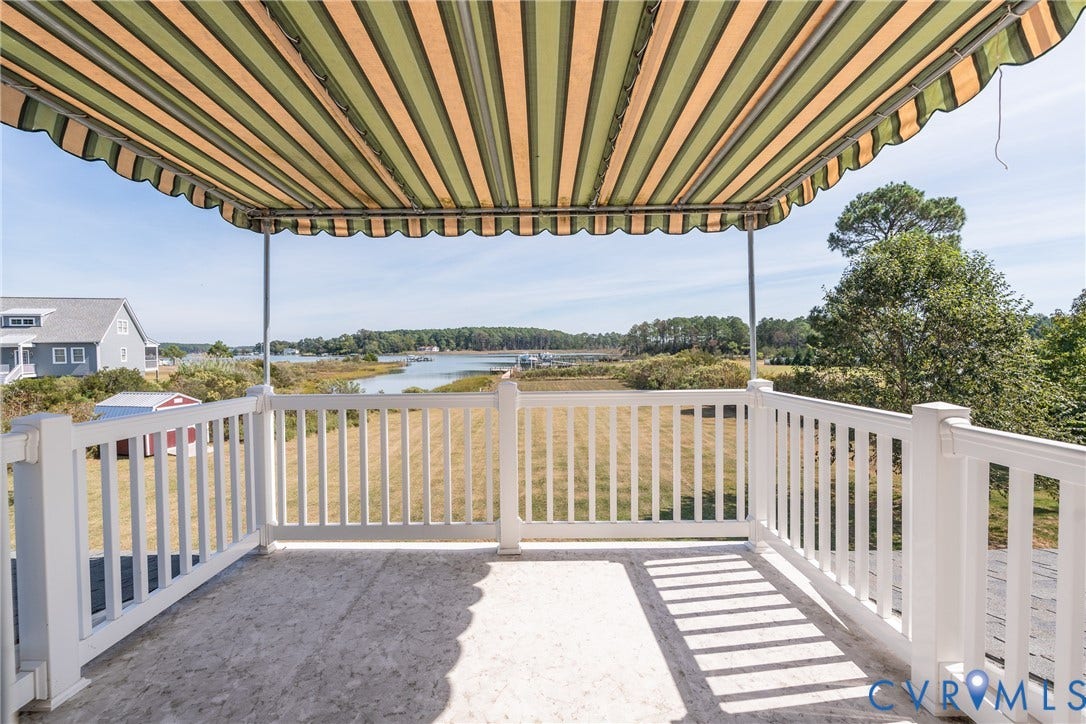 2164 Ocran Road, Ashley Cove, White Stone, VA 22578 Balcony off of Bedroom 2