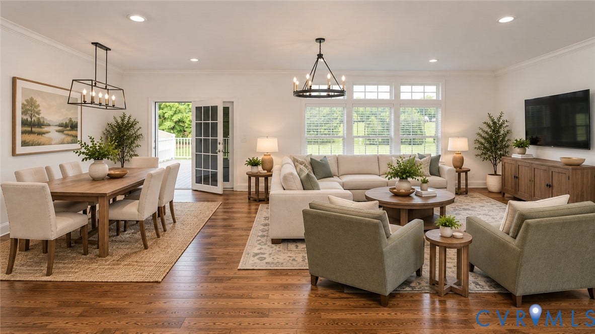 2686 Dogtown Road, Goochland, VA 23063 Virtually staged great room.