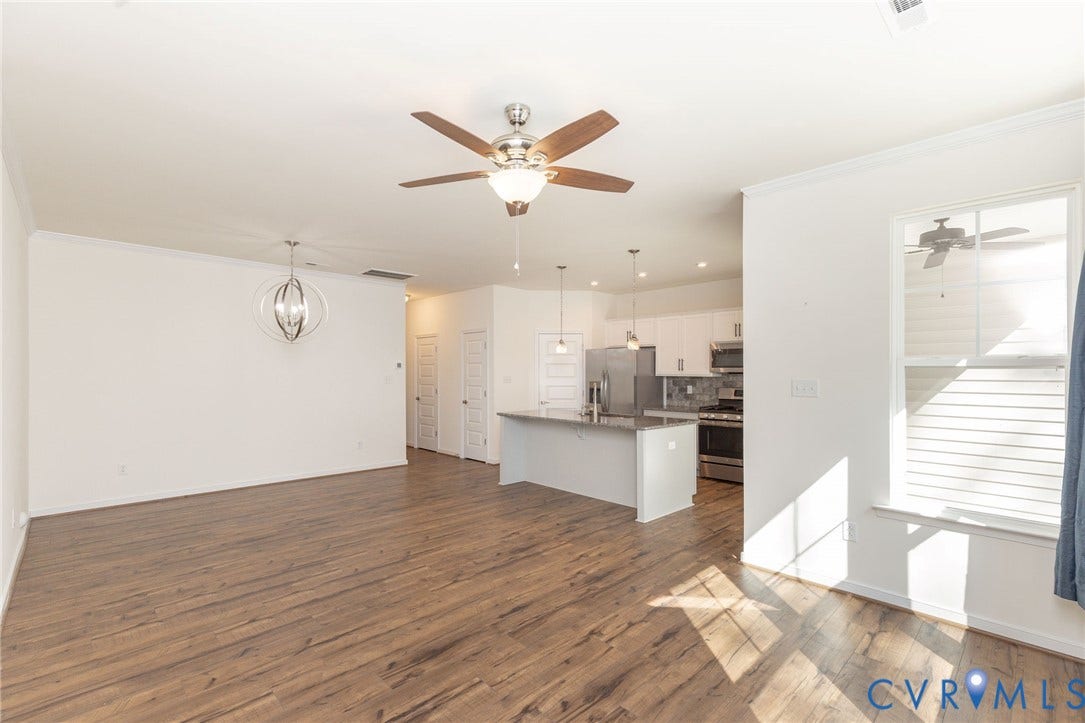 3625 Rainy Day Drive, Midlothian, Midlothian, VA 23112 Living room & kitchen with great open floor plan