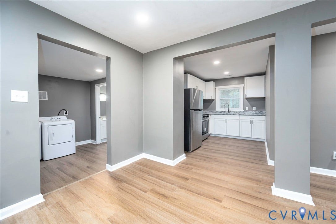 634 Fayette Avenue, Richmond, VA 23222 Wood-finish flooring throughout, bright recessed lighting, and crisp white trim