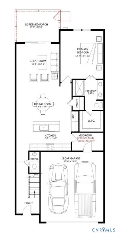7012 Sunrise Oasis Lane, Oasis Townhomes, Midlothian, VA 23112 First Floor